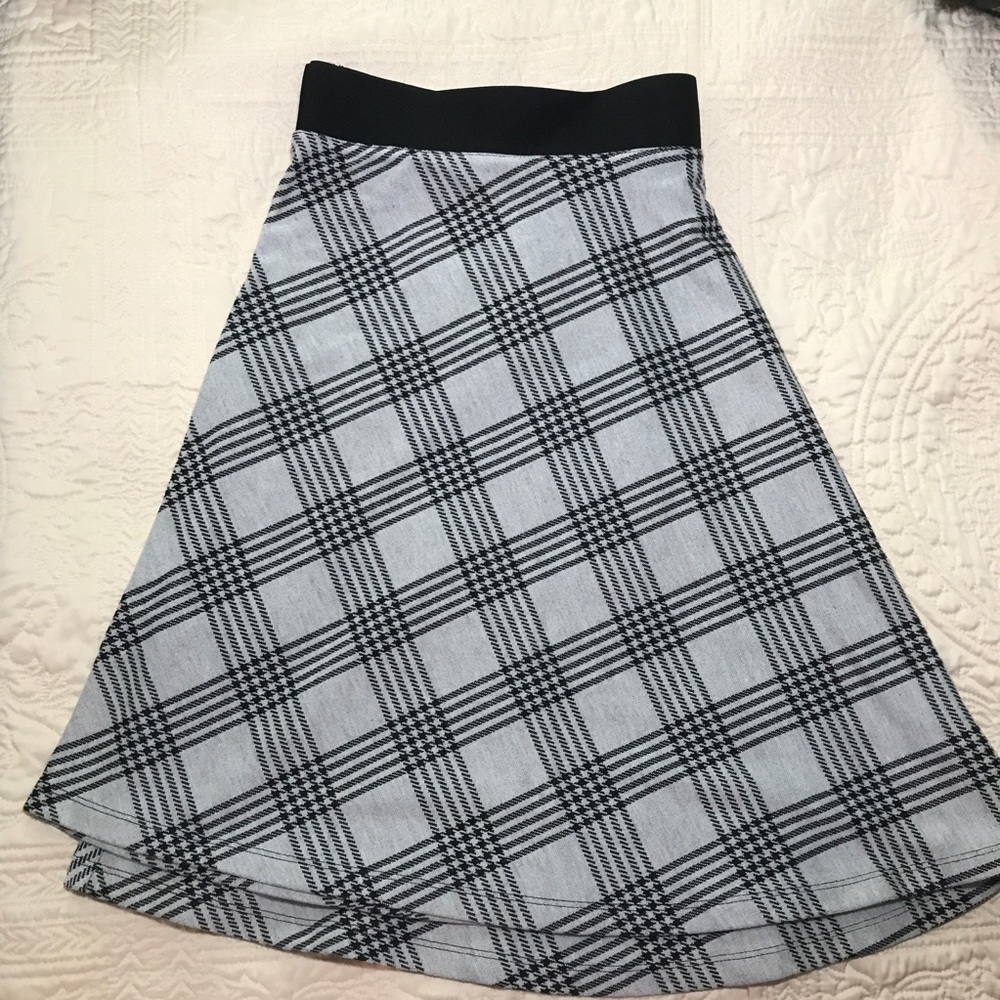 Plaid Crosshatch Woolen Skater Skirt Torrid Sz 4